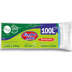Encontraproduto.com.br - Sacos de Lixo Reforçados Wecycle 10 unidades com 100 Litros Azul Embalixo