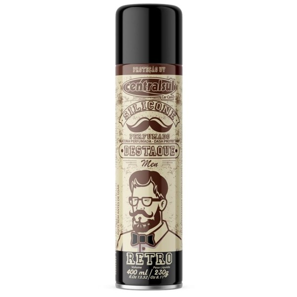 Encontraproduto.com.br - Silicone Aerossol Men Retro 400ml - Centralsul