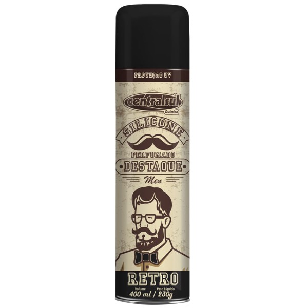 Encontraproduto.com.br - Silicone Aerossol Men Retro 400ml - Centralsul