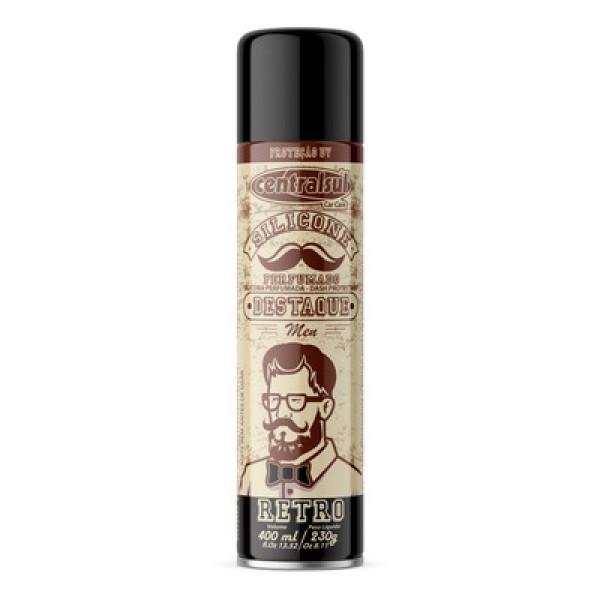 Encontraproduto.com.br - Silicone Aerossol Men Retro 400ml - Centralsul