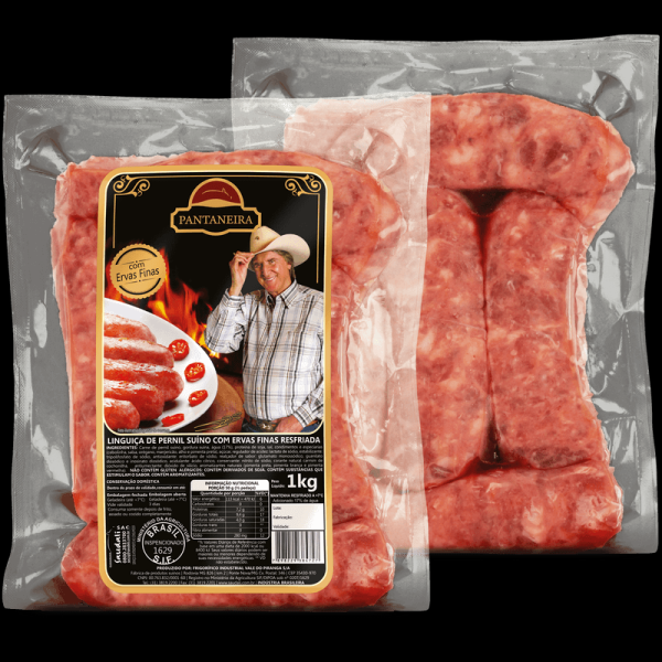 Encontraproduto.com.br - Linguiça de Pernil Suíno com Ervas Finas Saudali Pantaneira 1kg