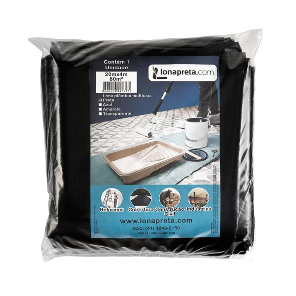 Encontraproduto.com.br - Lona Plástica 20x4M Preto Lonas  Paraná
