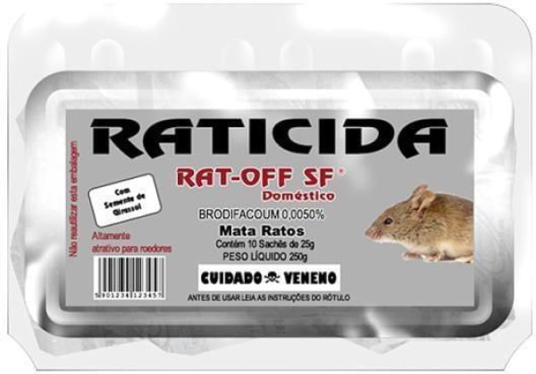 Raticida Veneno Para Rato Rat-Off Tecnocell Sf Doméstico 250g