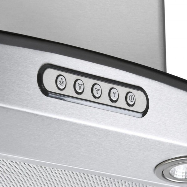 Encontraproduto.com.br - Coifa Parede Nardelli 80cm Duto Slim Vidro Curvo Inox 127 Volts