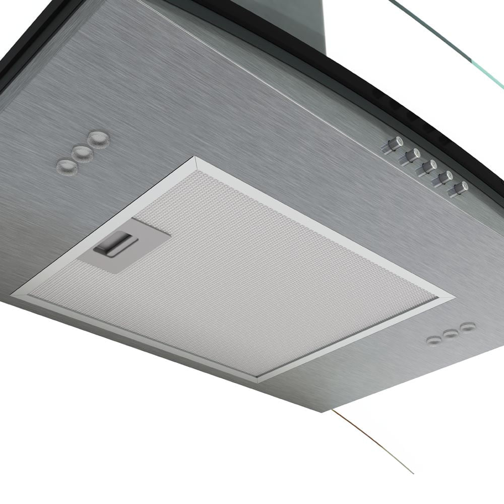 Encontraproduto.com.br - Coifa De Parede Clean Vidro Curvo 80cm 140w 110v