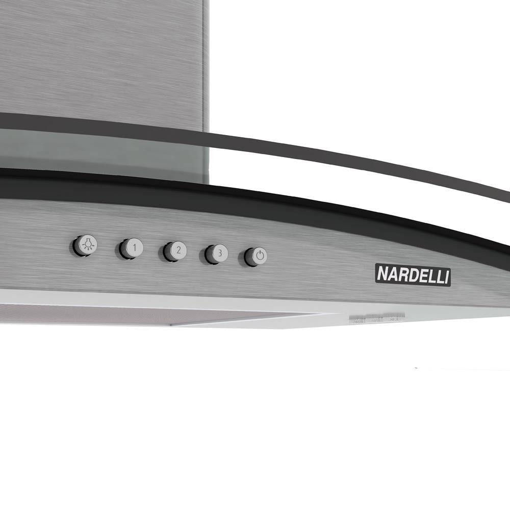 Encontraproduto.com.br - Coifa De Parede Clean Vidro Curvo 80cm 140w 110v