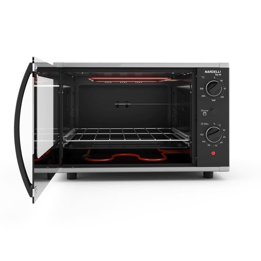 Encontraproduto.com.br - Forno Elétrico Nardelli Top40 com Timer 40 Litros Easy Clean 1700W