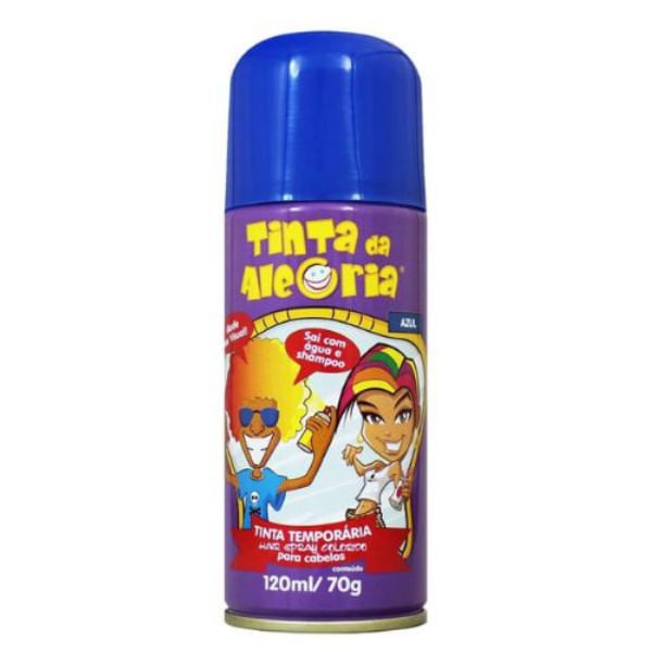 Encontraproduto.com.br - Tinta Spray Para Cabelo 120Ml Azul