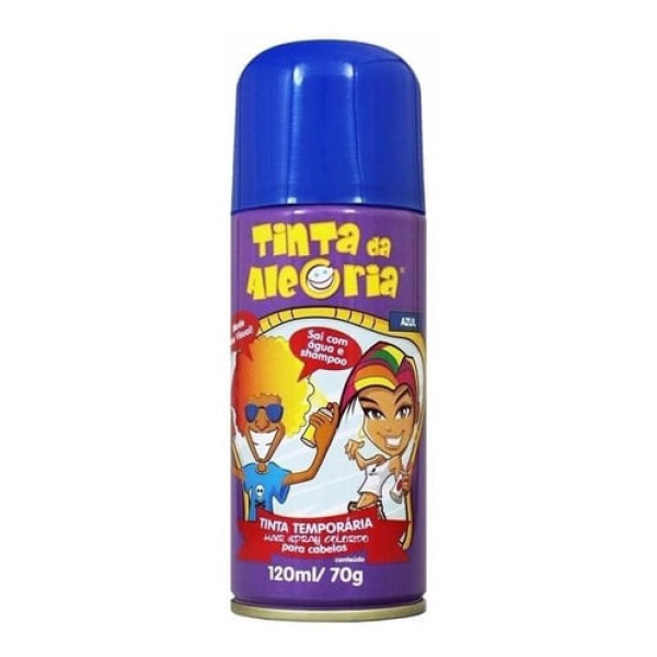 Encontraproduto.com.br - Tinta Spray Para Cabelo 120Ml Azul