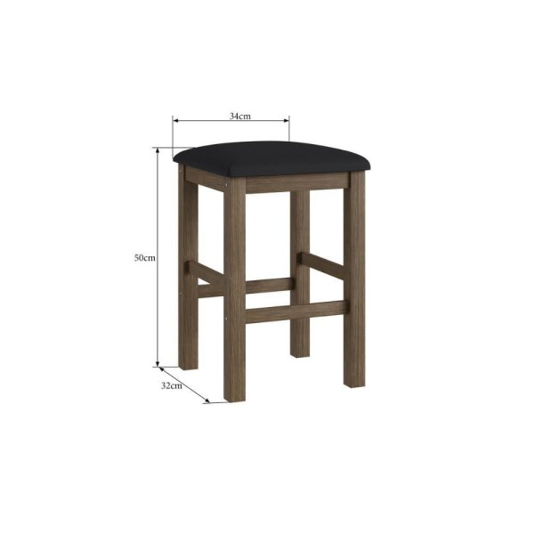 Encontraproduto.com.br - Conjunto De Banquetas Móveis Canção 2909 Estofadas 2 Peças Ameixa Negra/preto