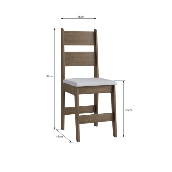 Encontraproduto.com.br - Conjunto 2 Cadeiras MDF Milano Móveis Canção