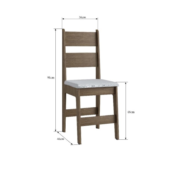 Encontraproduto.com.br - Conjunto 2 Cadeiras MDF Milano Móveis Canção