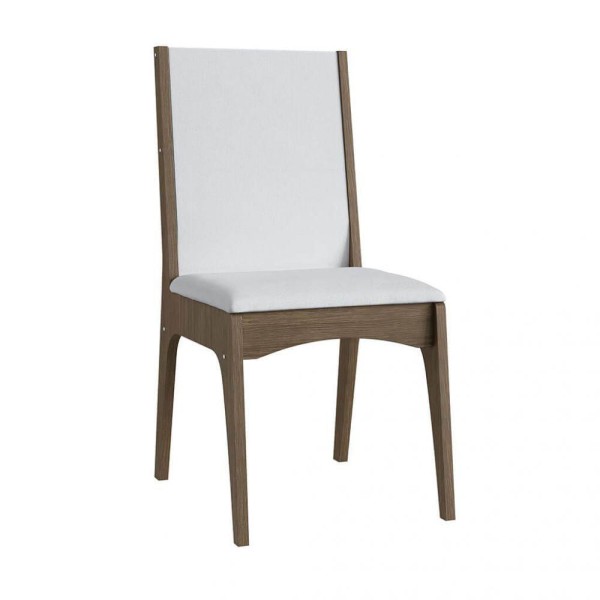 Encontraproduto.com.br - Kit 2 Cadeiras Mdf Ameixa Negra Assento Branco Móveis Canção