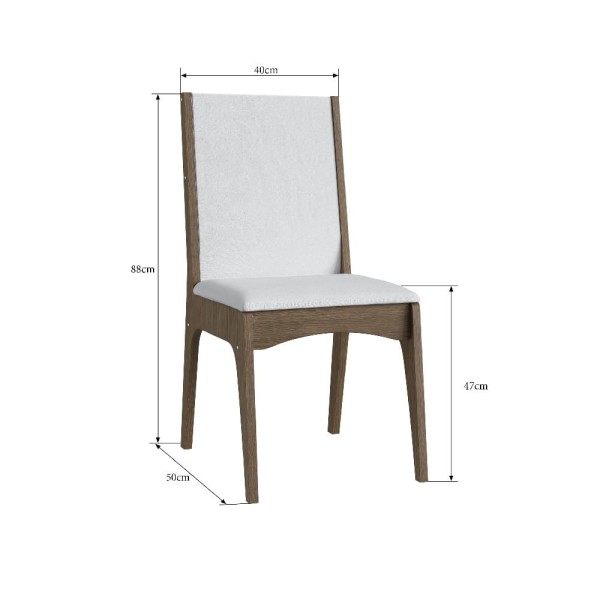 Encontraproduto.com.br - Kit 2 Cadeiras Mdf Ameixa Negra Assento Branco Móveis Canção