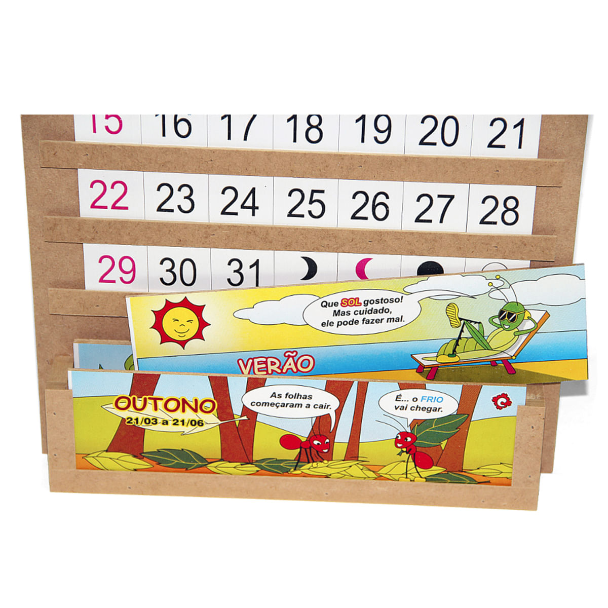 Encontraproduto.com.br - Calendário Relógio Brinquedo Educativo Pedagógico - 1060 - CARLU BRINQUEDOS