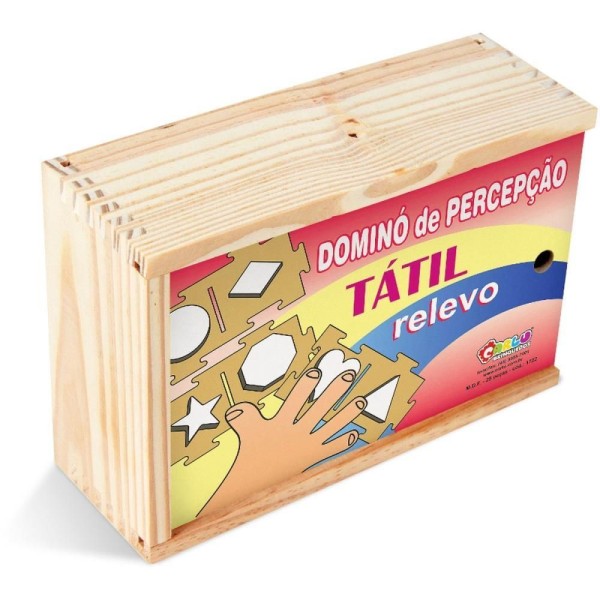 Encontraproduto.com.br - DOMINO PERCEPCAO TATIL C/RELEVO 28PCS