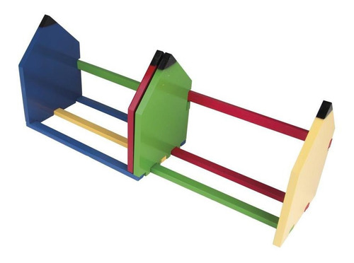Encontraproduto.com.br - Separador de Livros Lápis - Colorido - Madeira - 5007 - Carlu