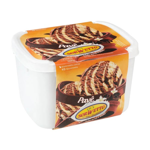 Sorvete Quy Sorwetto Pavê Pote com 2L