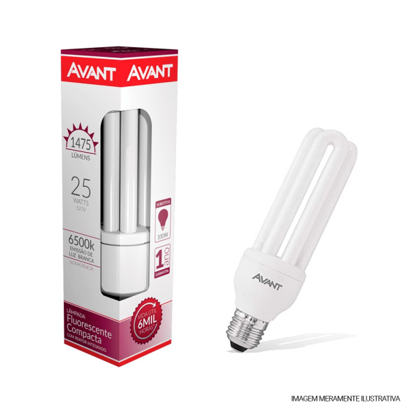 Encontraproduto.com.br - Lâmpada Elétrica Avant 3U 25W 127V Branca