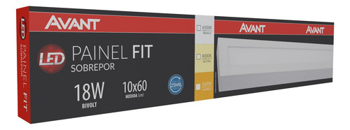 Plafon Avant Fit Led 10X60Cm 18W 3000K 488100579