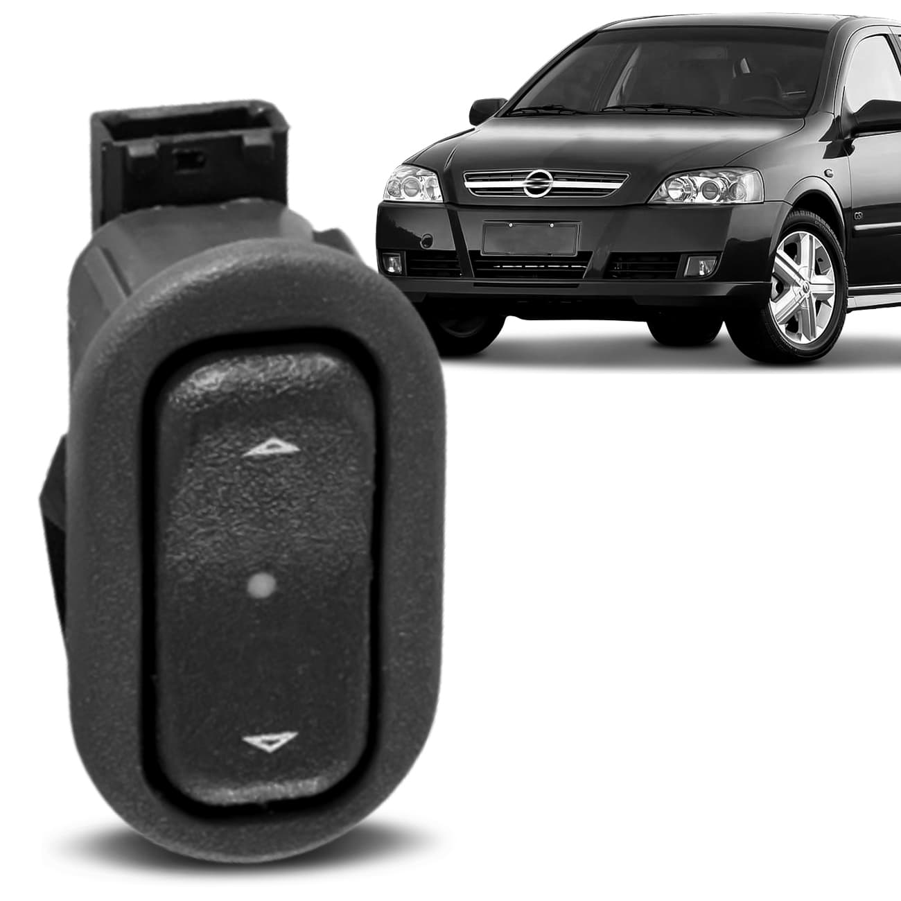 Botão Interruptor Vidro Elétrico Simples Astra 1995 a 2011 Meriva 2002 a 2006 Lado Direito LED Âmbar
