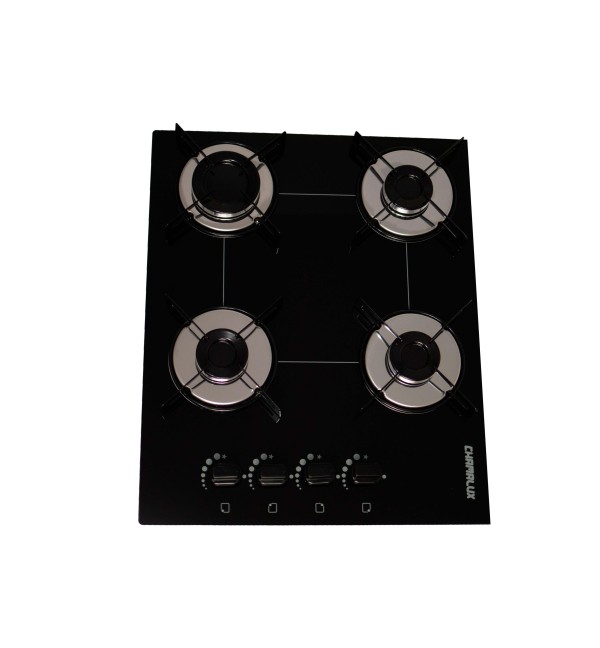 Encontraproduto.com.br - Fogão Cooktop a Gás 4 Bocas Chamalux Ultra Chama Acendimento AutomáticoPreto