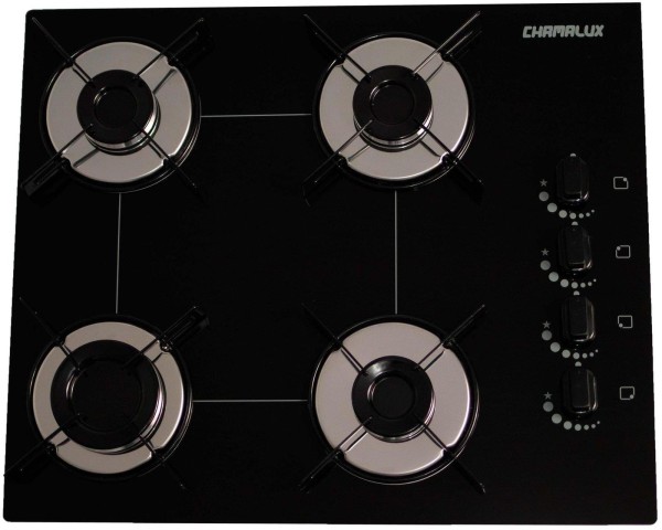 Encontraproduto.com.br - Fogão Cooktop a Gás 4 Bocas Chamalux Ultra Chama Acendimento AutomáticoPreto