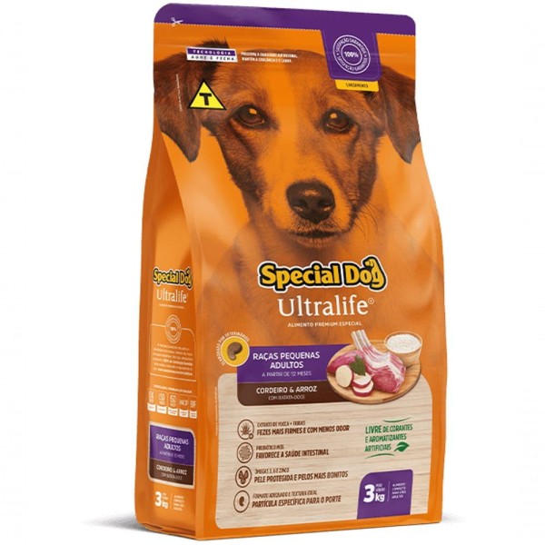 Encontraproduto.com.br - Ração Cão Raças Pequenas Adulto Cordeiro E Arroz 3kg Special Dog Cordeiro E Arroz