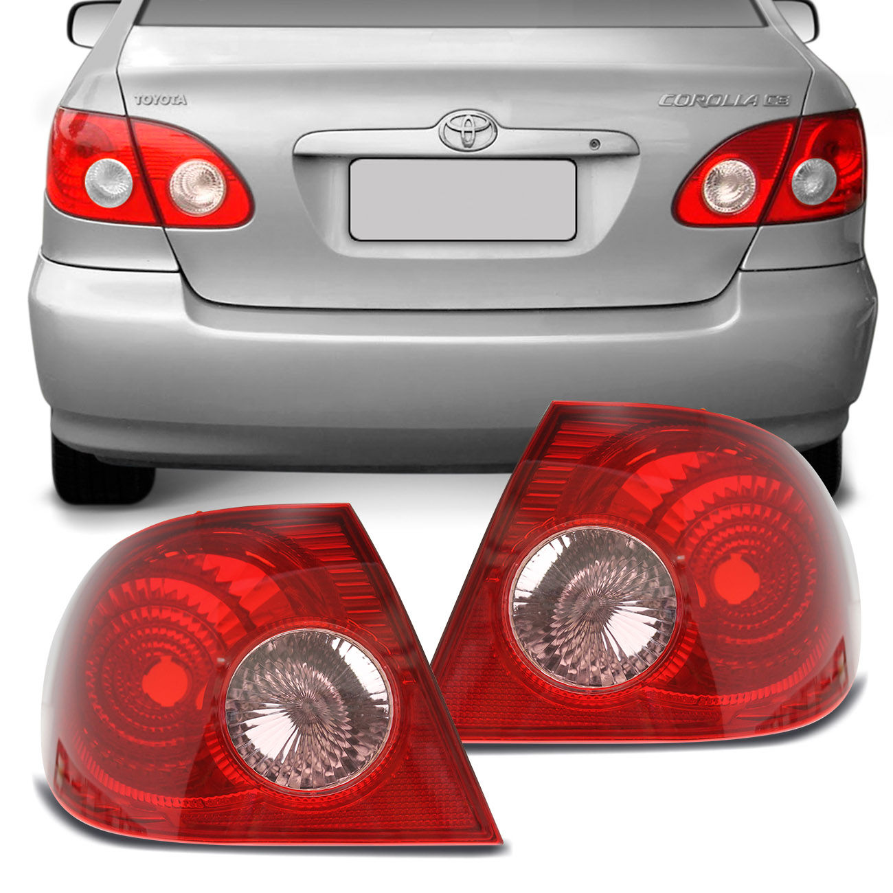Lanterna Traseira Corolla 2002 A 2007  Rosada - Lado Direito