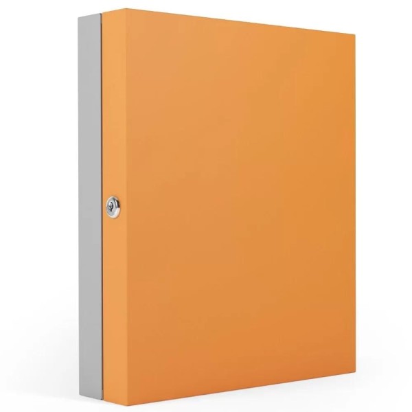 Encontraproduto.com.br - Porta Chaves com 96 Chaveiros Cinza e Laranja Presto