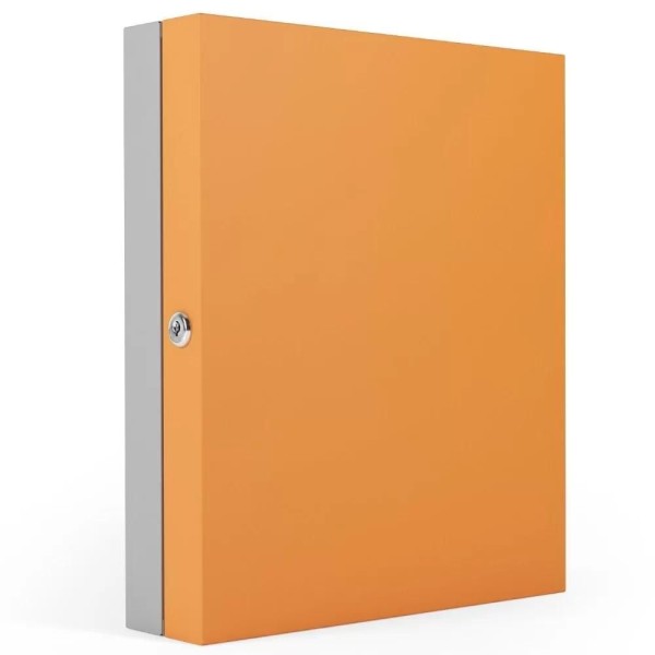 Encontraproduto.com.br - Porta Chaves com 96 Chaveiros Cinza e Laranja Presto