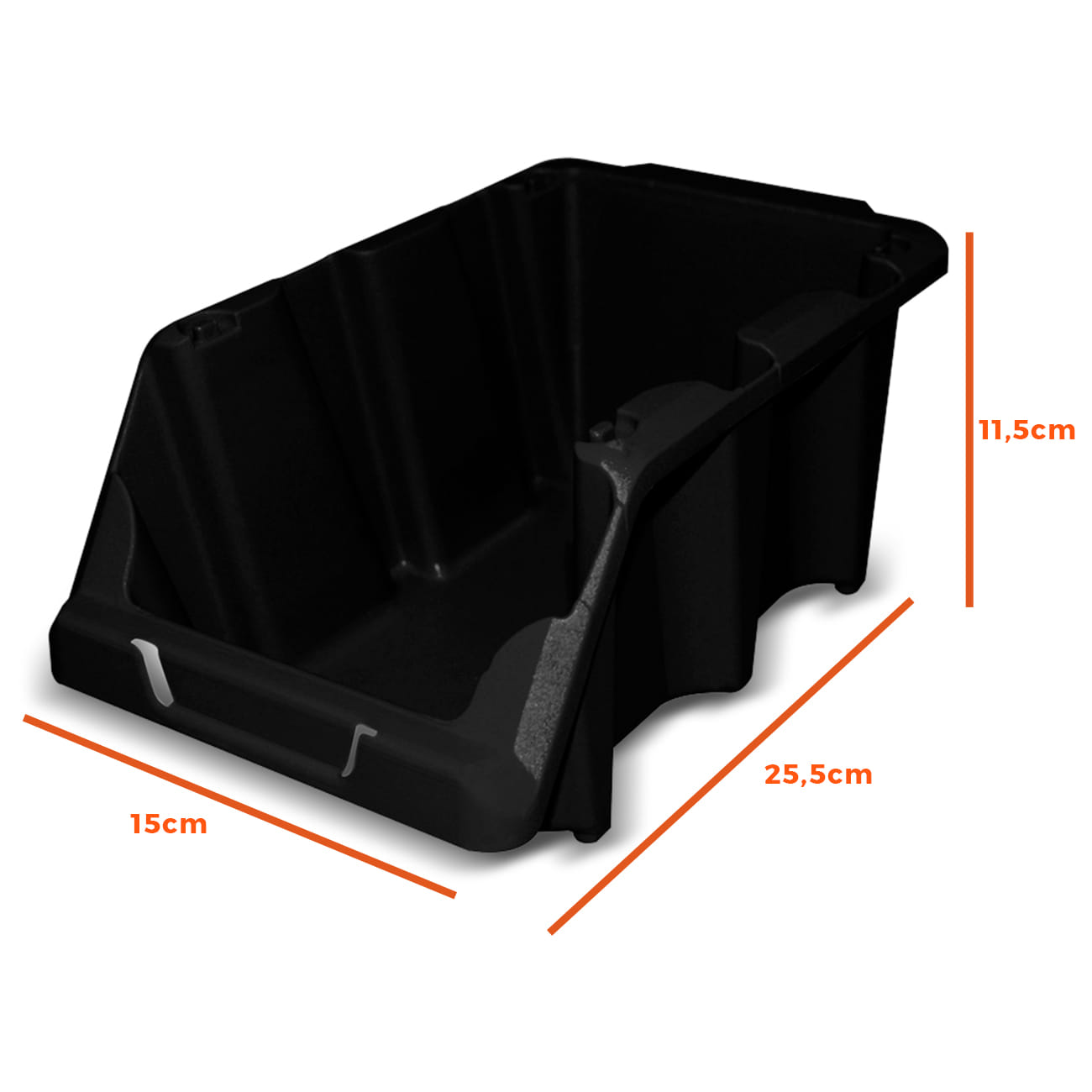 Encontraproduto.com.br - Kit com 4 Gavetas Presto Nº5 Preta Sistema Encaixa
