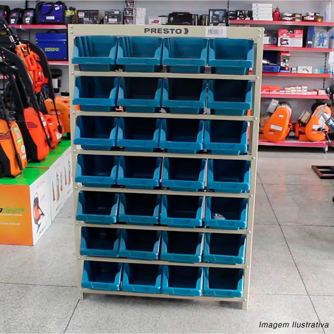 Encontraproduto.com.br - Kit com 4 Gavetas Presto Nº5 Preta Sistema Encaixa