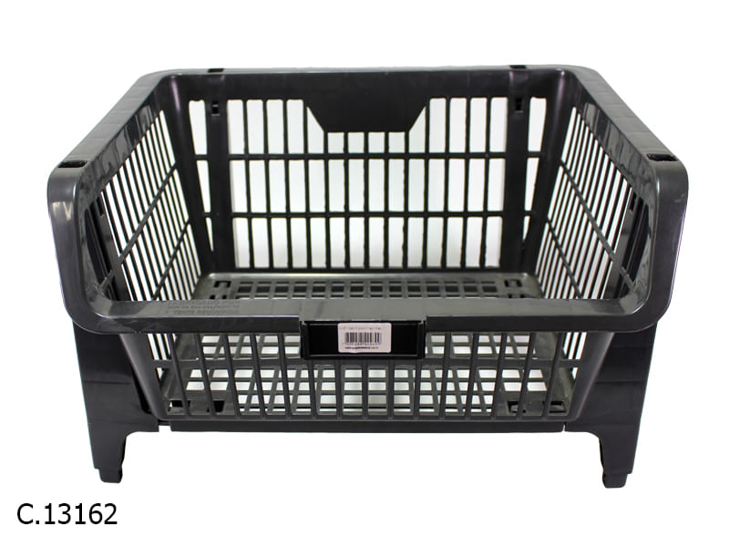 Encontraproduto.com.br - Cesto Presto Expositor Empilhavel Preto 42501