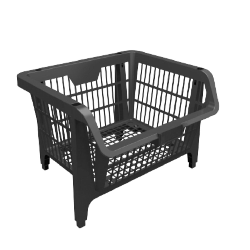 Encontraproduto.com.br - Cesto Presto Expositor Empilhavel Preto 42501
