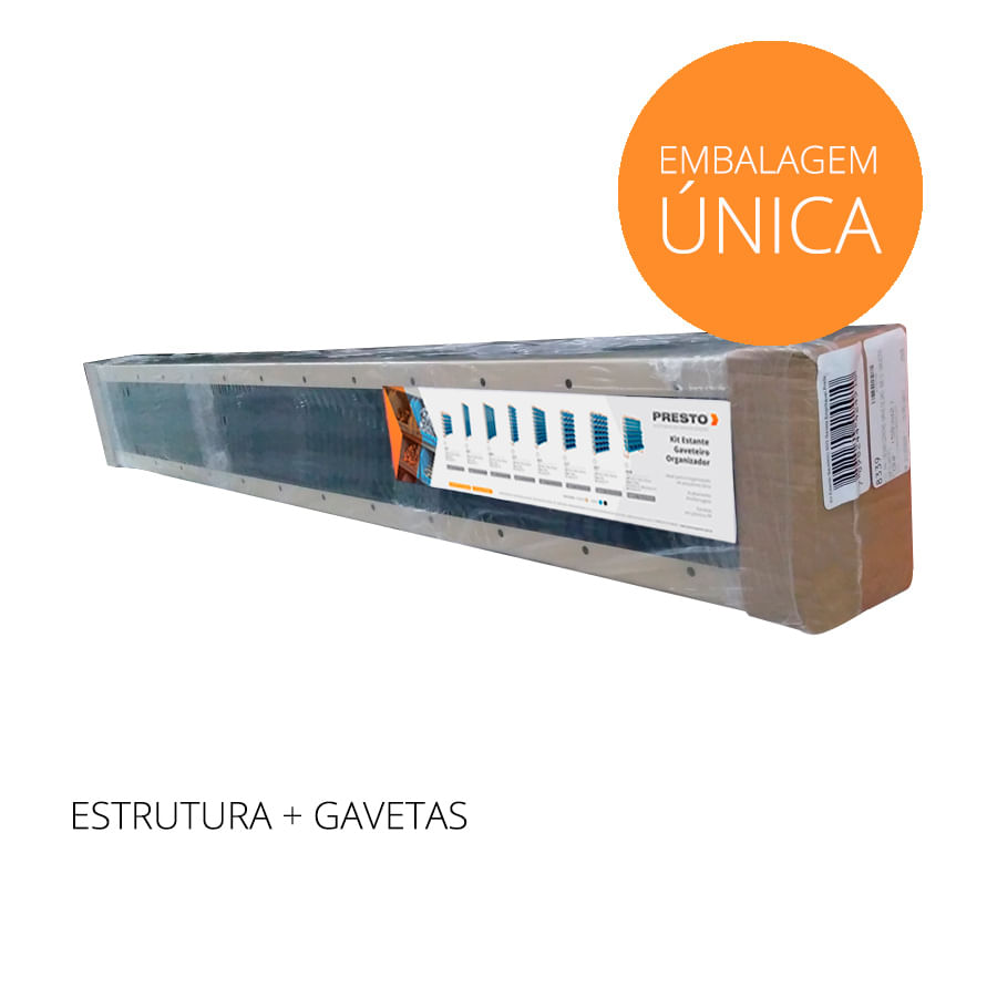 Encontraproduto.com.br - Estante Gaveteiro Com 60 Gavetas N3 Azul Presto