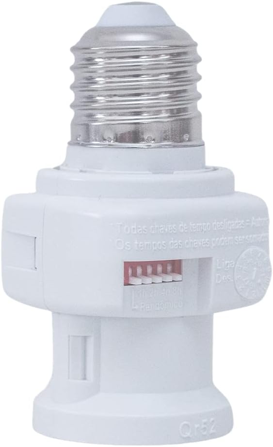 Encontraproduto.com.br - Relé Fotoelétrico 48W E-27 Microcontrolado Com Base Giratória Qualitronix