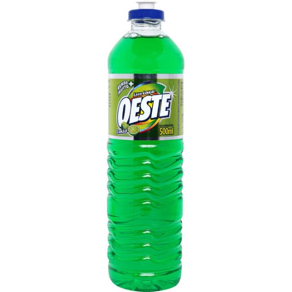Detergente Líquido Oeste Limão Frasco com 500ml
