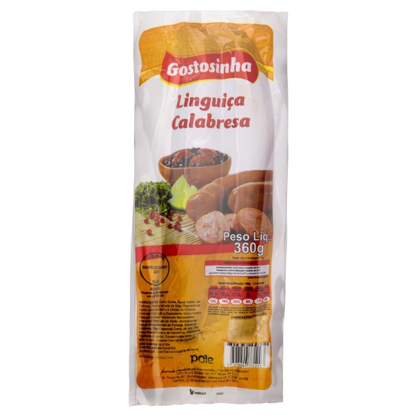 Encontraproduto.com.br - Linguiça Calabresa Gostosinha Pacote com 360g