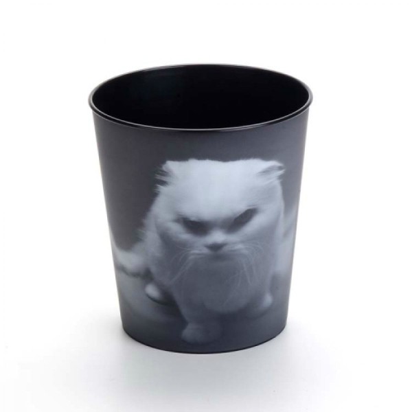 Encontraproduto.com.br - Lixeira com Estampa de Gato em 3D