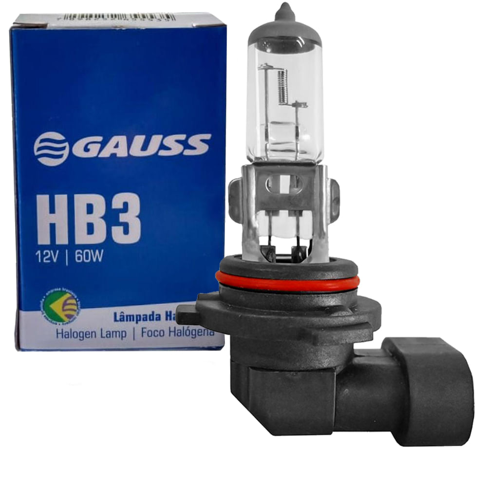 Encontraproduto.com.br - Lâmpada Halógena Amarela HB3 60W P20D 12V Gauss GL31