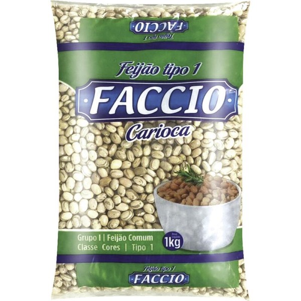 Encontraproduto.com.br - Feijão Carioca Faccio Tipo 1 Pacote com 1kg
