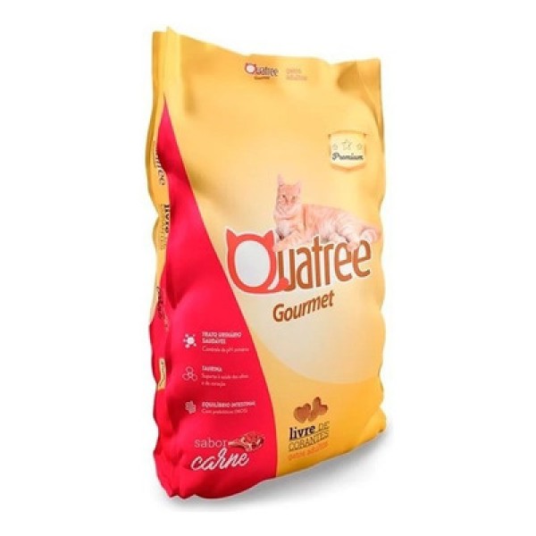 Ração Quatree Gourmet Gatos Adultos Carne