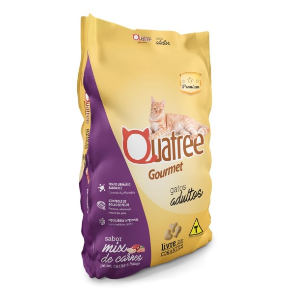 Encontraproduto.com.br - RACAO QUATREE PARA GATO MIX DE CARNE 1KG