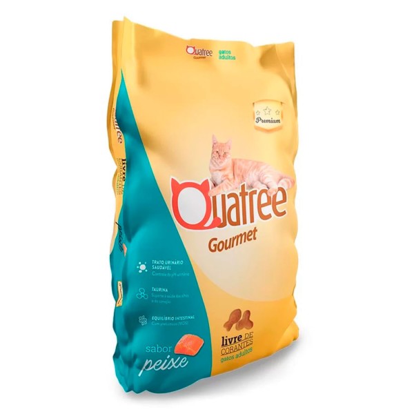 Ração Quatree Gourmet Gatos Adultos Peixe