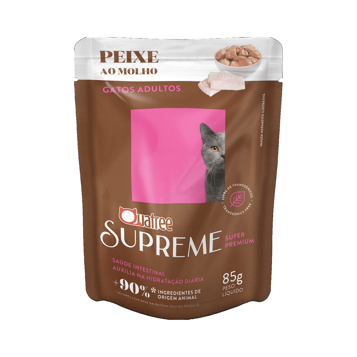 Encontraproduto.com.br - Ração Úmida Quatree para Gatos Supreme Adulto Sabor Peixe