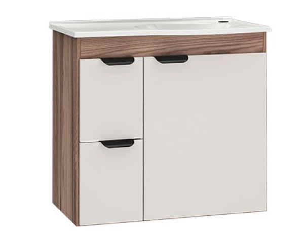 Gabinete para Banheiro sem Espelheira Margarida 60cm Nude - Cozimax