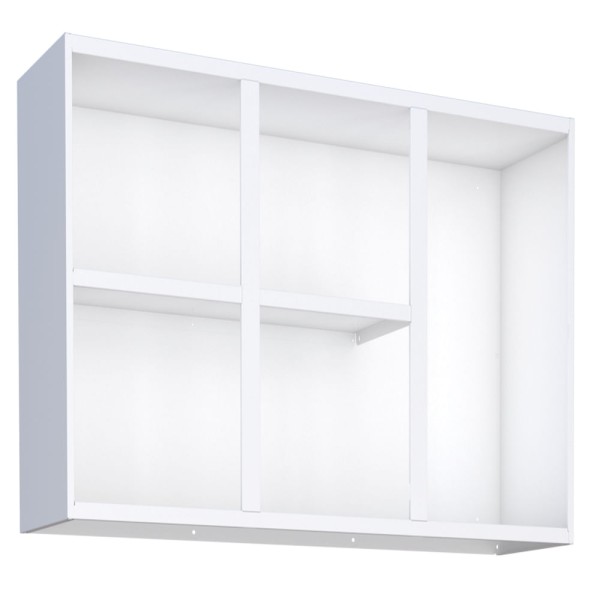 Armário Aéreo Cozinha Aço Porta Vidro 115X55X34 Cinza Cozimax