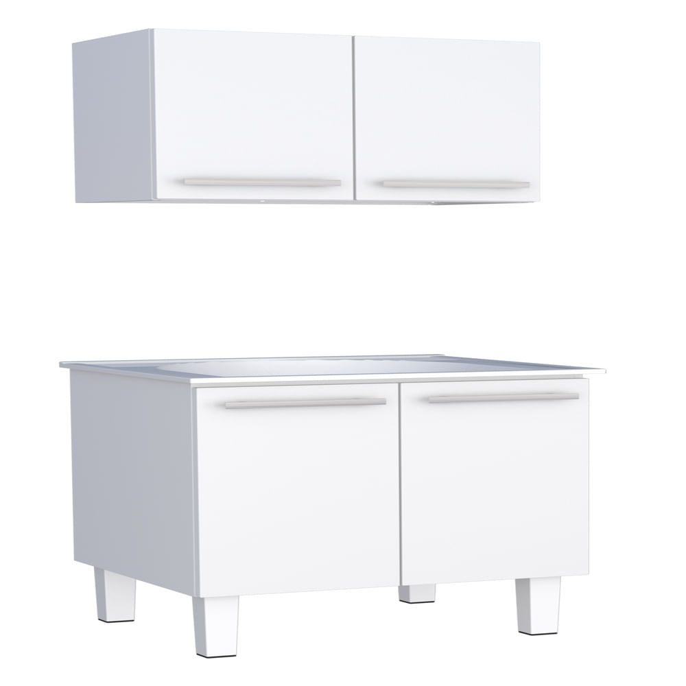 Encontraproduto.com.br - Armário Aéreo Cozinha Lavanderia Aço Vênus 57X55X34 Branco Cozimax