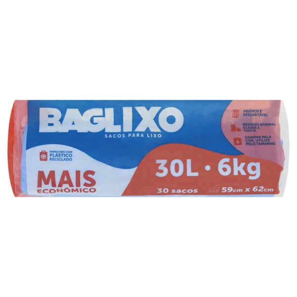 Encontraproduto.com.br - Saco para Lixo 30l Baglixo 30 Unidades